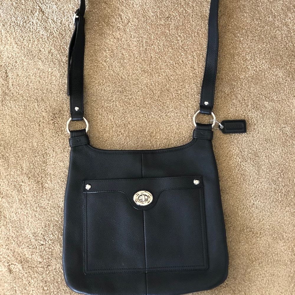 Black Coach cross-body purse